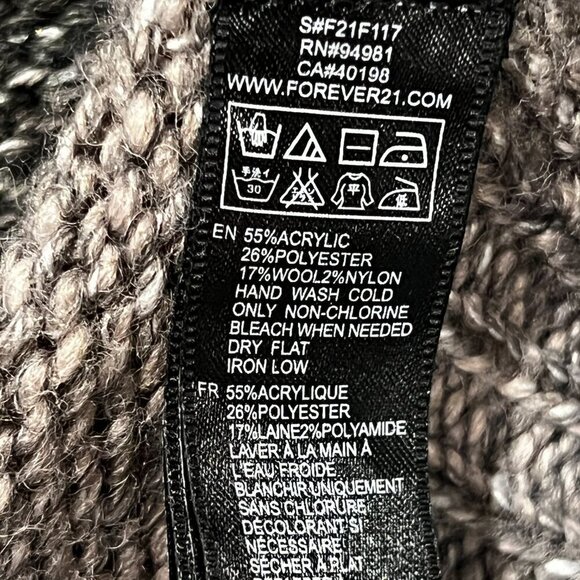 Womens‎ Wool Blend Large Ombré One Button Knit Cardigan Sweater Shawl Collar - Picture 6 of 11